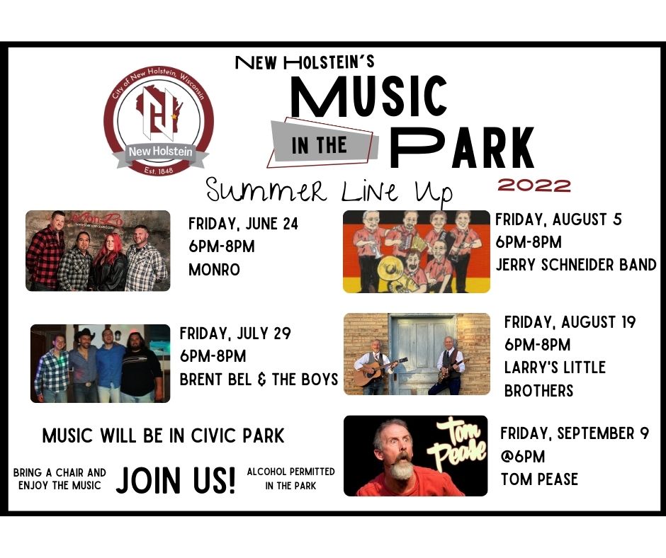 Music in Civic Park Brent Bel City of New Holstein, Wisconsin